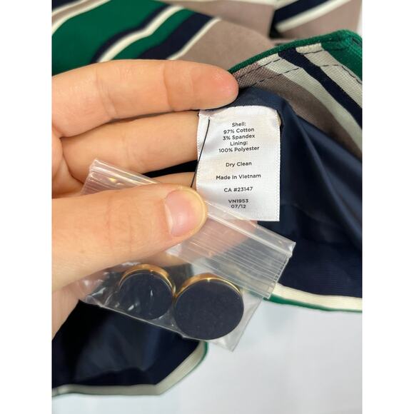 NWT TALBOTS Striped Button Up Jacket - Size 12 - Picture 11 of 13